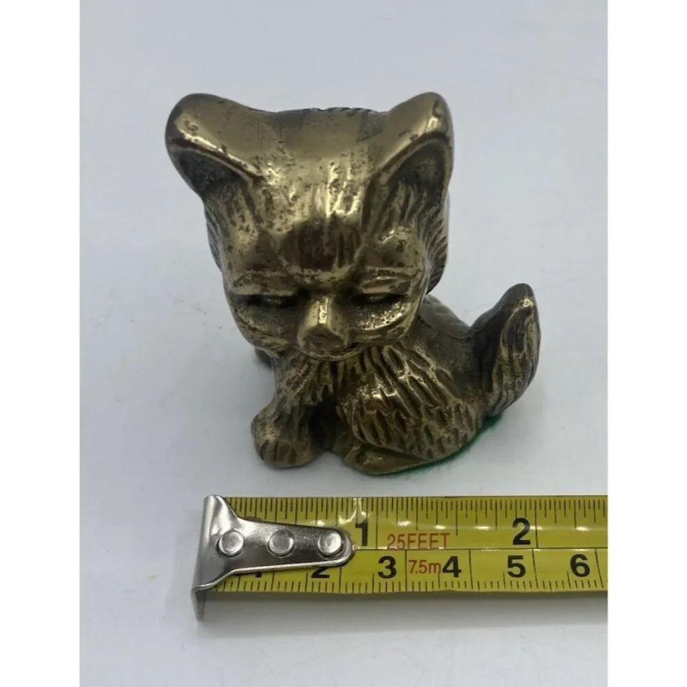 Vintage brass cat